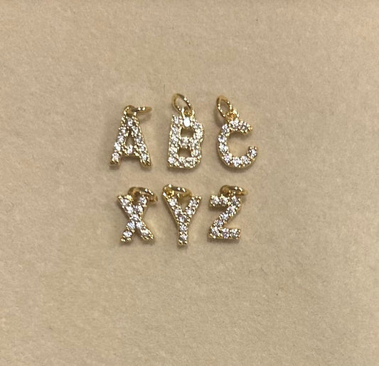 Dainty Rhinestone Letter