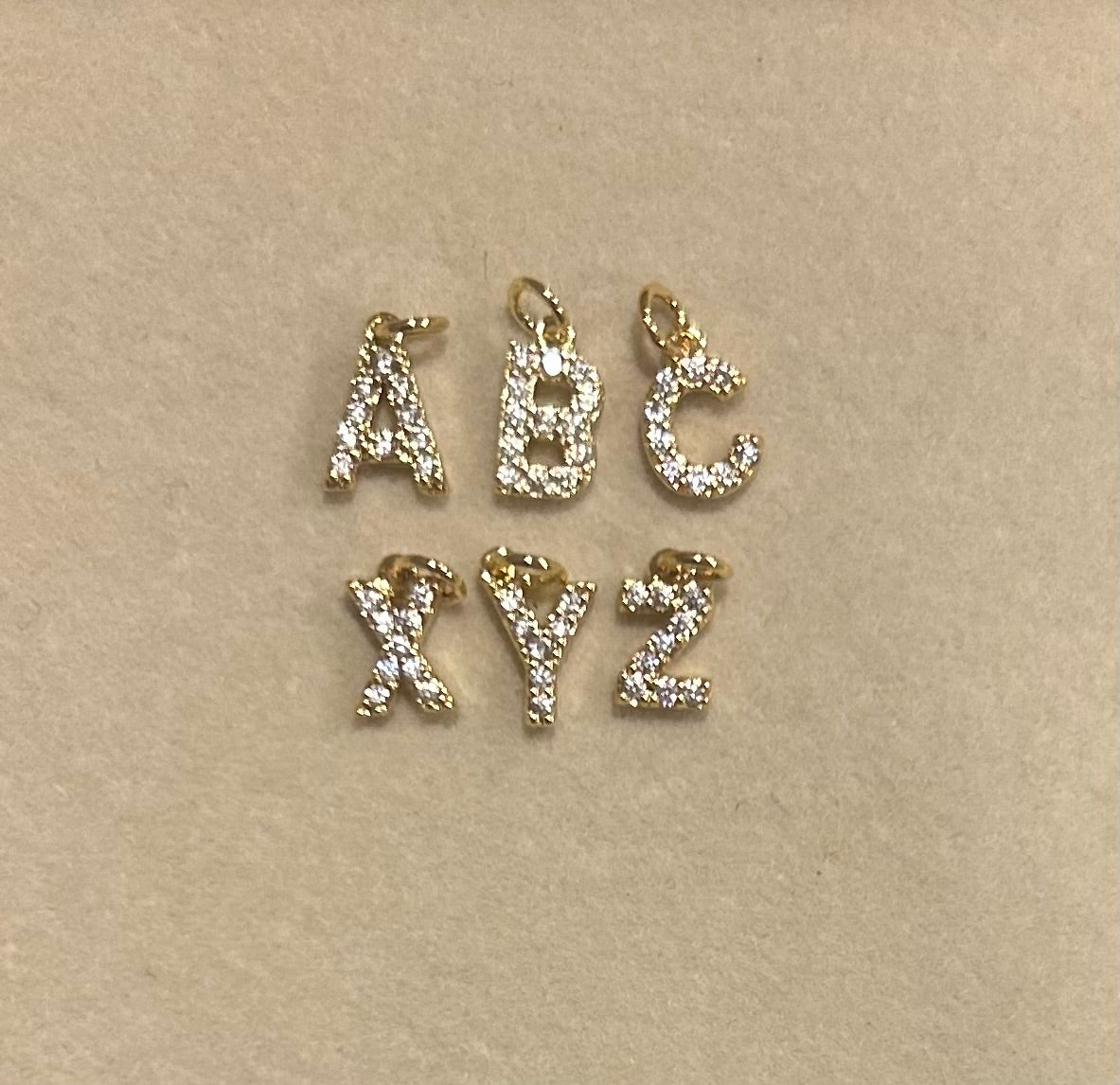 Dainty Rhinestone Letter
